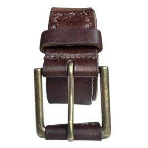 Timberland Men’s Pull Up Jean Brown Leather Belt Waist 37” - 41” Size 39